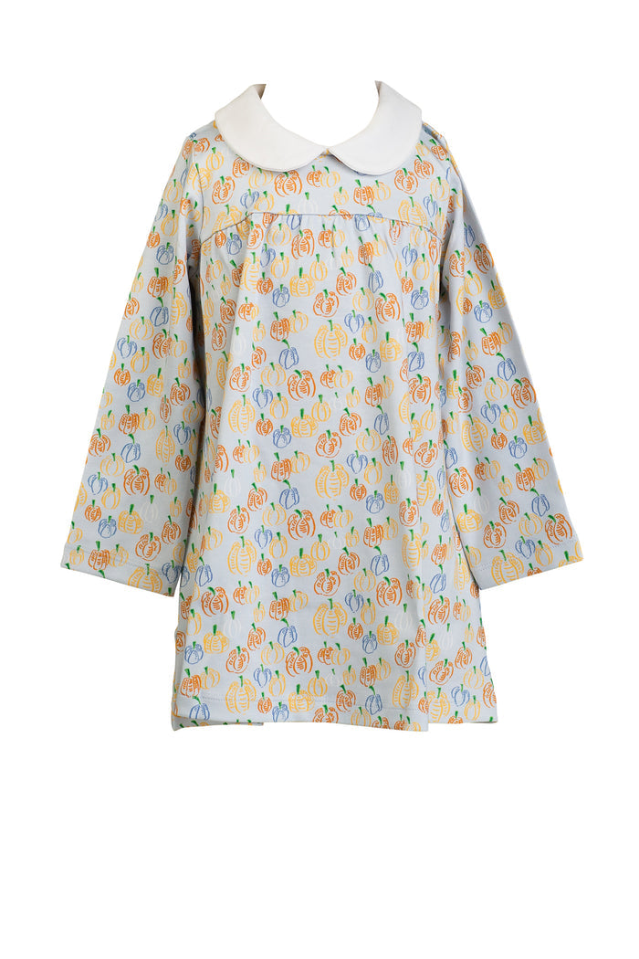 The Proper Peony - L/S Pima Dress - Crimson Harvest