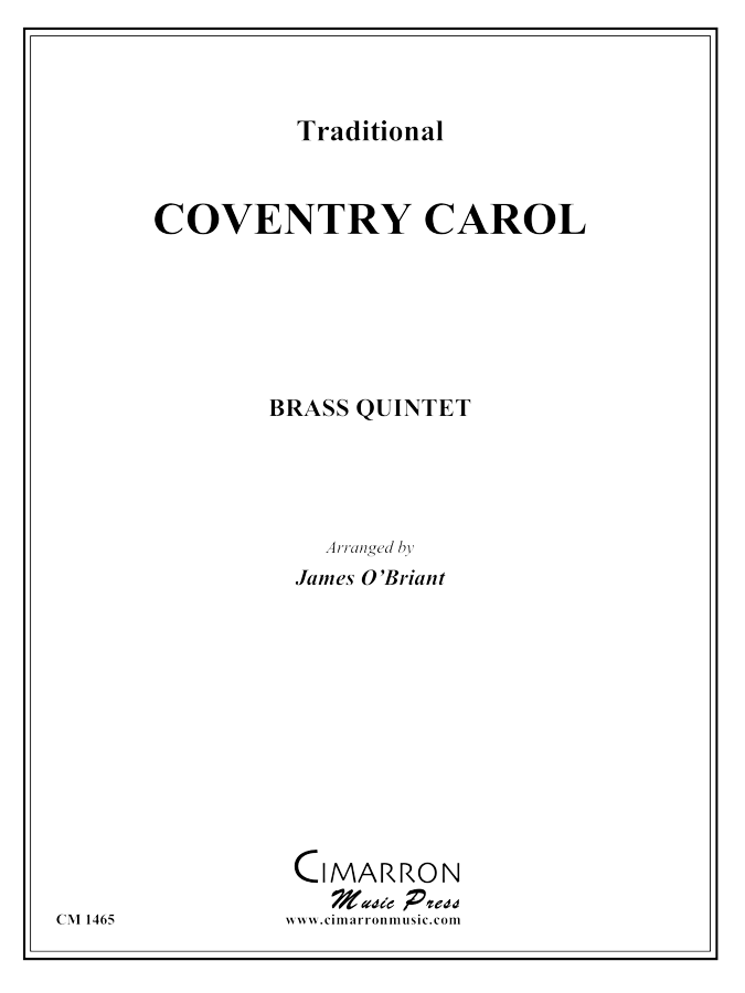Traditional - Coventry Carol - Brass Quintet