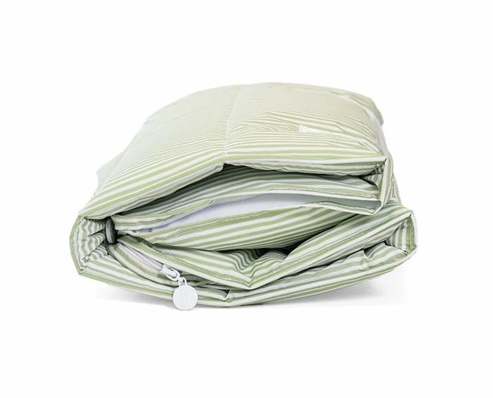 TRVL - Nap Mat - Sage Pimlico Stripe