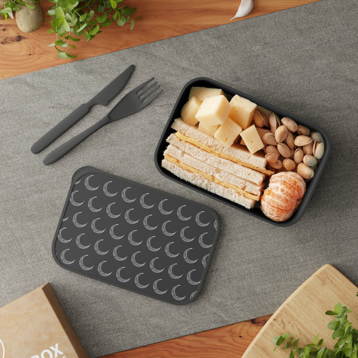 Victorian Crescent Bento Box with Band and Utensils