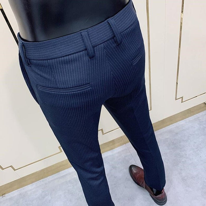 Vierra Stripe Pants - AntoniosClothing - Dark blue
