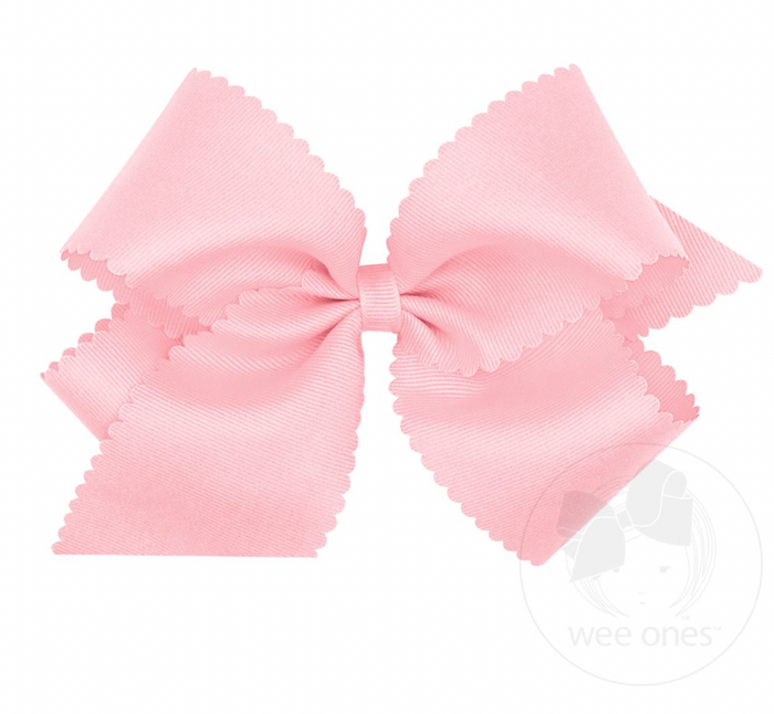 Wee Ones Bows - King - Scalloped Pearl Pink