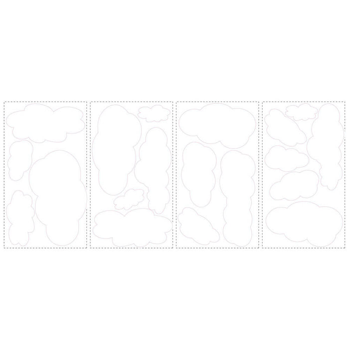 White Cloud Wall Decals Printed Sheet | Wallhogs