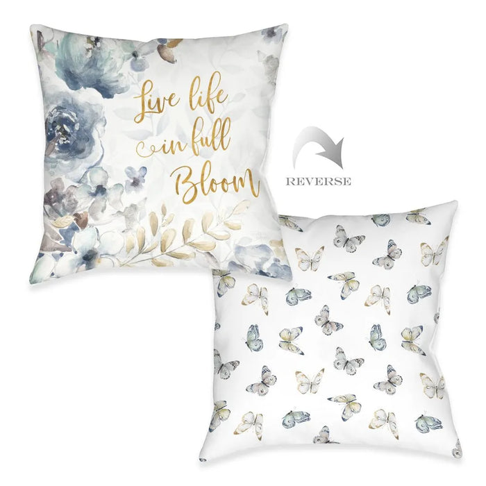 Wildflower Arrangment Full Bloom Outdoor Decorative Pillow
