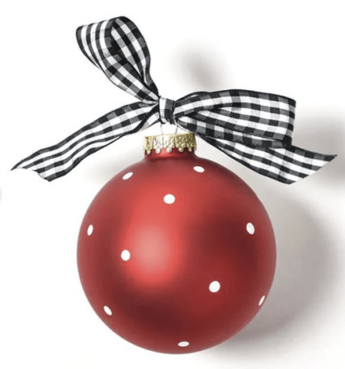 Woof Dog Bone Ornament Happy Everything back