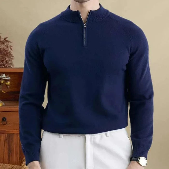 Wool smart casual premium sweater - AntoniosClothing - Blue