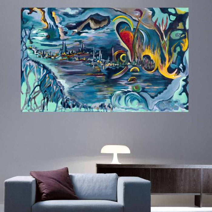 Yosi Amir VIII Art Wall Decal Installed | Wallhogs