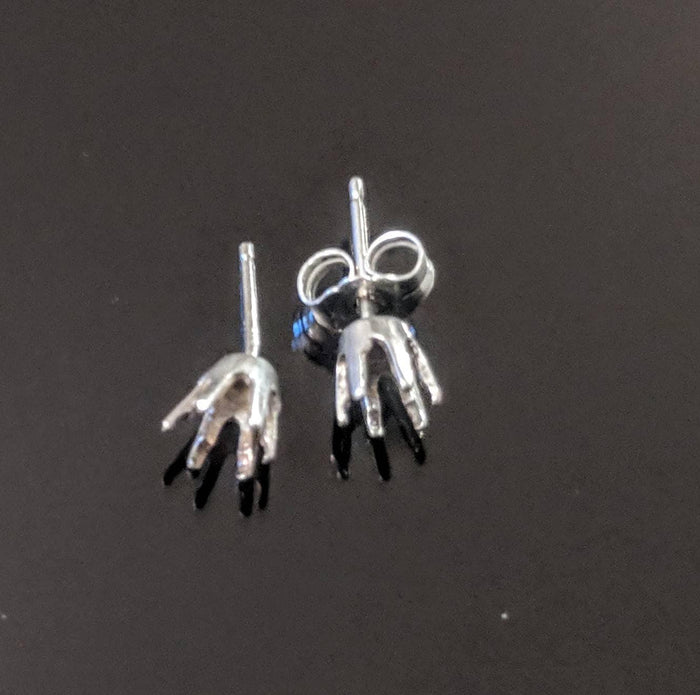 14kt Sold Gold 1 Set (2 pieces)3mm-8mm Round Earrings Setting, New, Made in USA 142-116