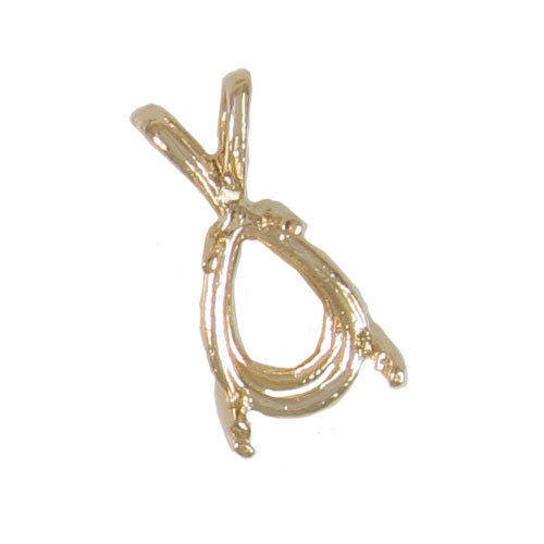 14kt Solid White, Yellow, Or Rose Gold 5x3-30X22 Pear Cut Pendant Setting, New, Made in USA 141-060