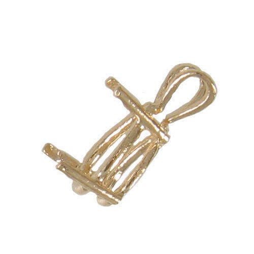 14kt Solid White, Yellow, Or Rose Gold 5x3-30X22 Pear Cut Pendant Setting, New, Made in USA 141-060
