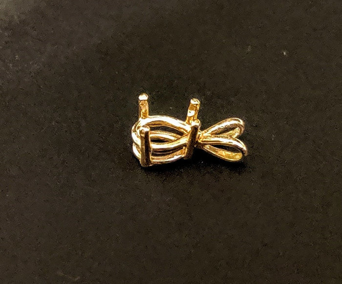 14kt Solid White, Yellow, Or Rose Gold 5x3-30X22 Pear Cut Pendant Setting, New, Made in USA 141-060