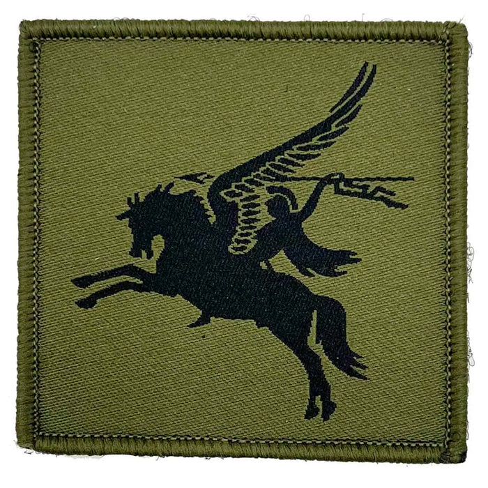 16 Air Assault (Pegasus) Brigade Hook & Loop Backing TRF - John Bull Clothing Green/Black (Subdued) from  John Bull Clothing