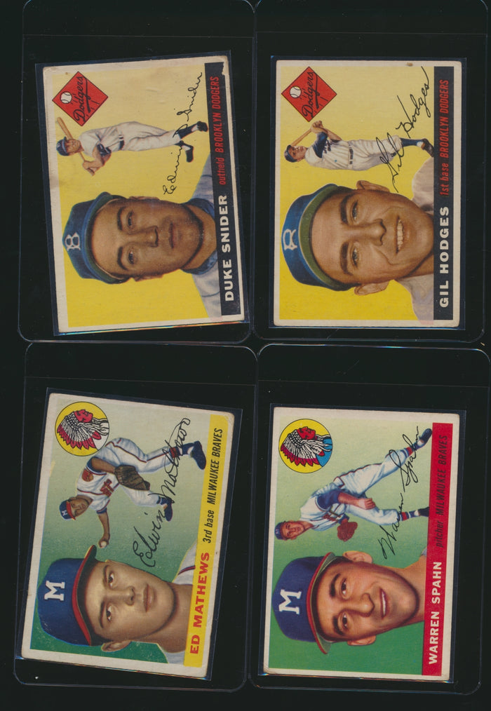 1955 Topps Baseball Low-Grade Set Break #17 (With 40 BONUS '54 Spots) ~ Limit REMOVED
