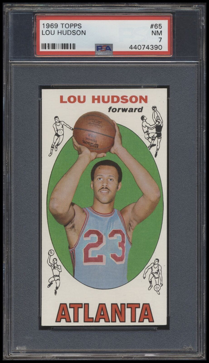 1969 Topps #65 Lou Hudson psa 7 NM RC