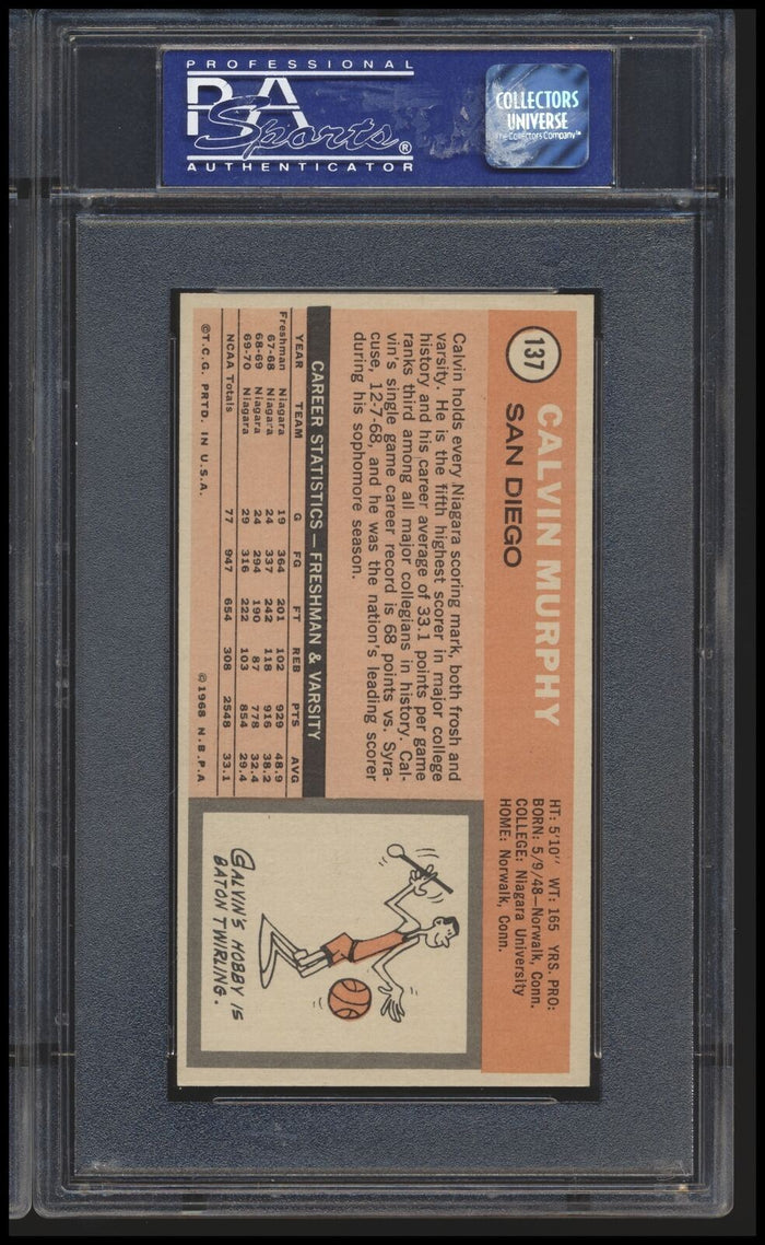 1970 Topps #137 Calvin Murphy psa 7 NM RC