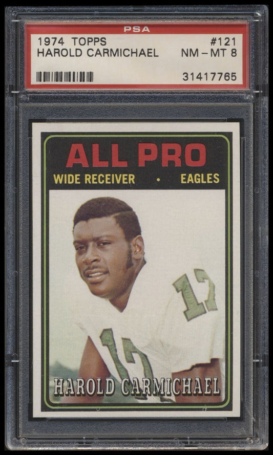 1974 Topps #121 Harold Carmichael psa 8 NMMT RC