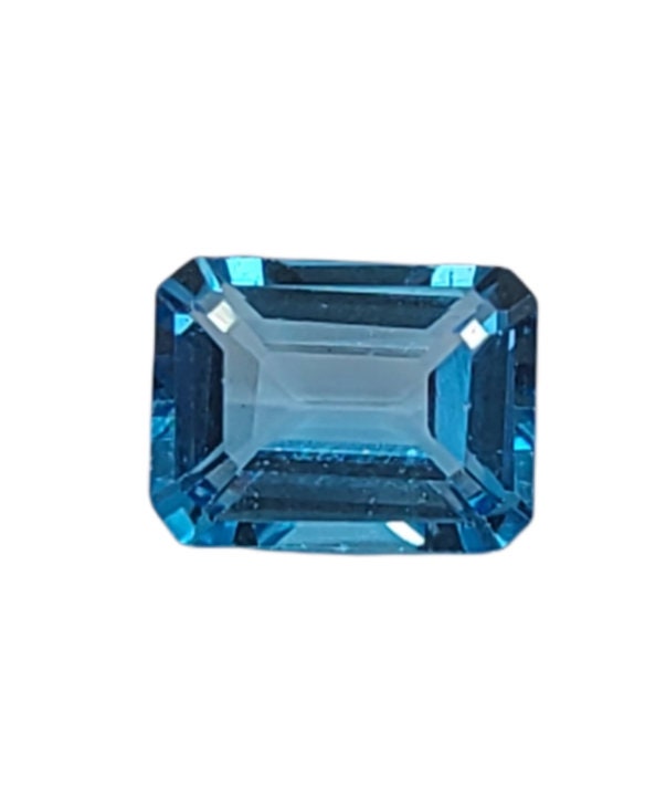 1.975ct Natural African Swiss Blue Topaz  8x6mm Emerald Cut, VVS Eye Clean, Loose Stone