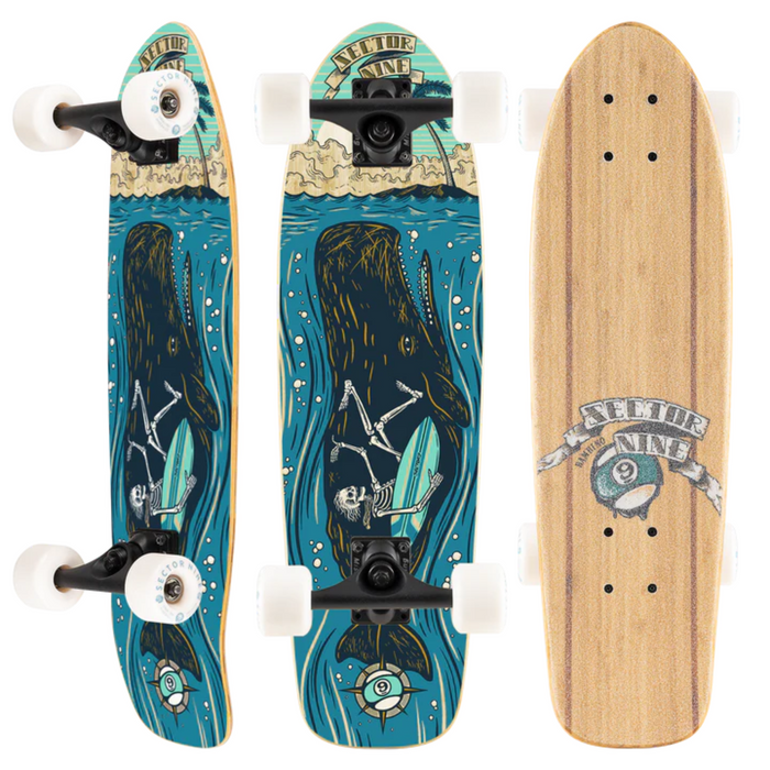26.5" X 7.5" Bambino Moby Complete Sector 9 Skateboard
