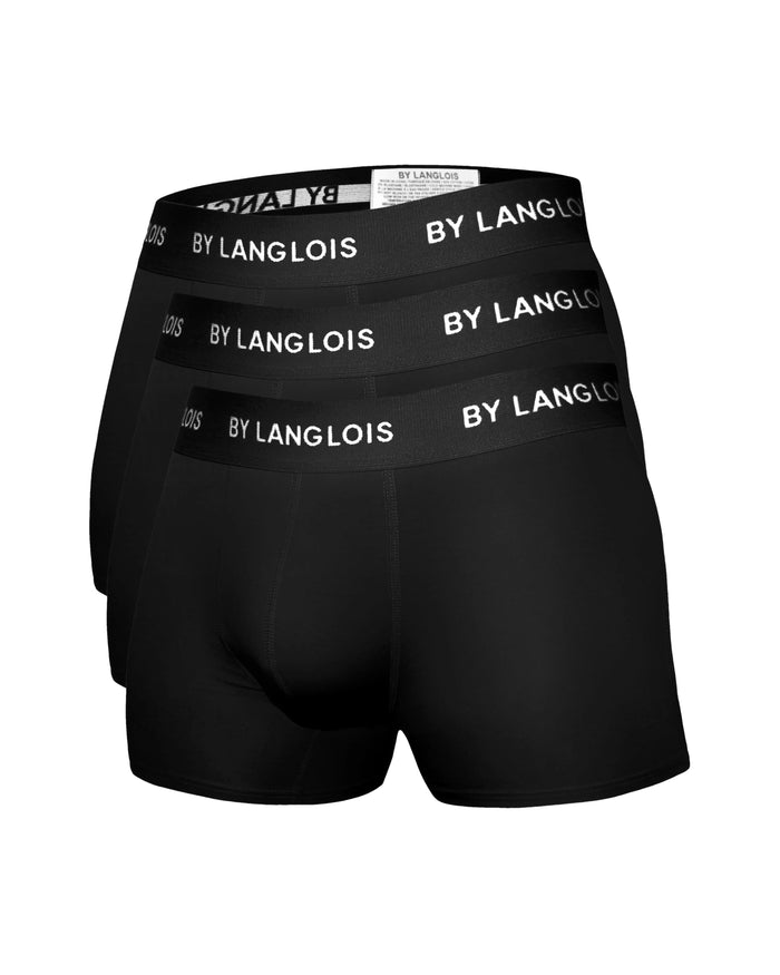 3-PACK BLACK PERFECT FIT TRUNKS