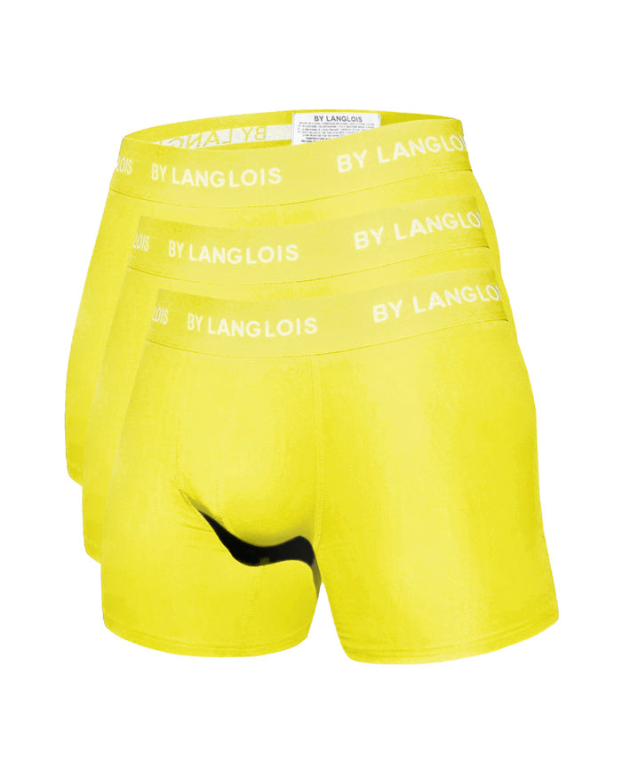 3-PACK PERFECT FIT BOXER BRIEFS IN PURE LEMON