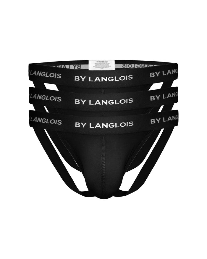 3-PACK PERFECT FIT JOCK STRAPS IN BLACK