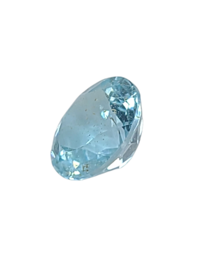5.675ct Natural Genuine Brazilian Aquamarine, 11mm Round Faceted, SI Clarity loose stone
