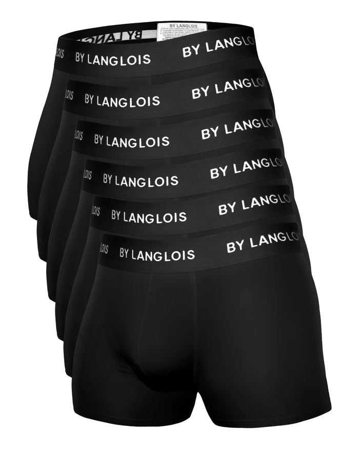 6-PACK BLACK PERFECT FIT TRUNKS