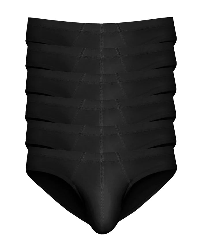 6-PACK PERFECT FIT MICRO BRIEFS IN BLACK