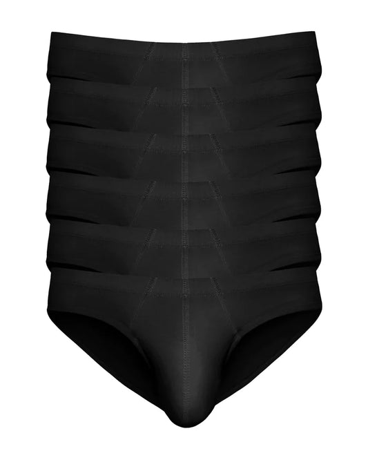 6-PACK PERFECT FIT MICRO BRIEFS IN BLACK