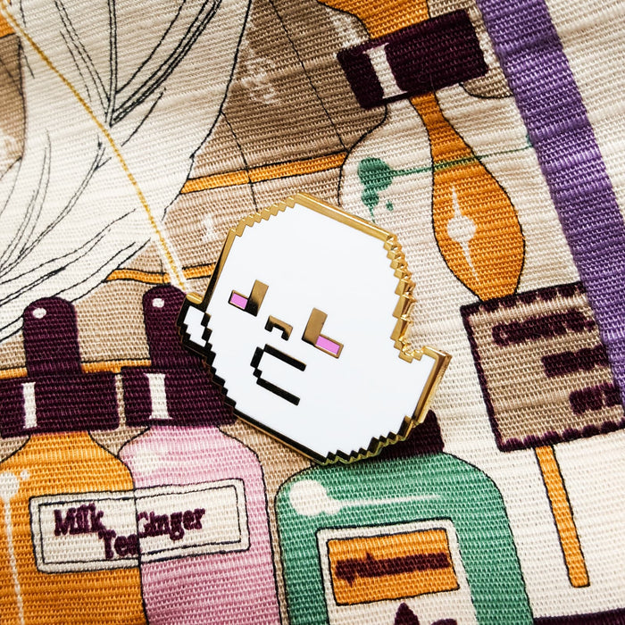 8-bit Pixel Ghost Spooky Enamel Pin