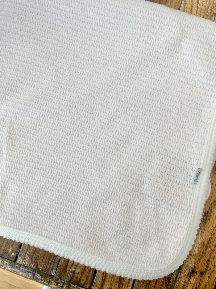 Paty - Receiving Blanket (No Bow) - Pink Pinstripe