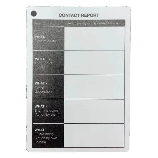 A6 Single Sided Contact Report Battle Card - John Bull Clothing  from  John Bull Clothing