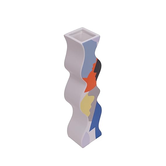 Luxury modern carved wood vase