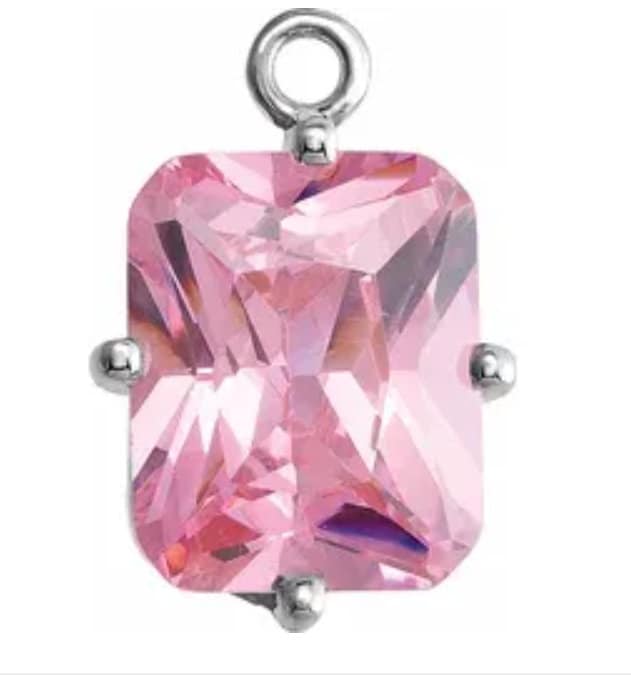 Afforable Gold or Platinum  10x8-14x12mm Emerald Shape Cast Wire Dangle Pendant Setting, Made in USA