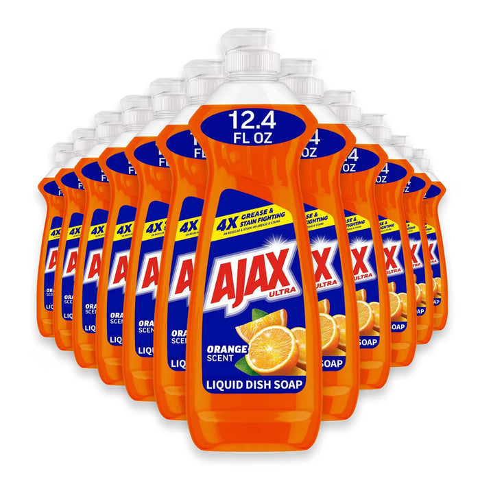Ajax Ultra Triple Action Orange Liquid Dish Soap - 12.4 oz - 20 Pack