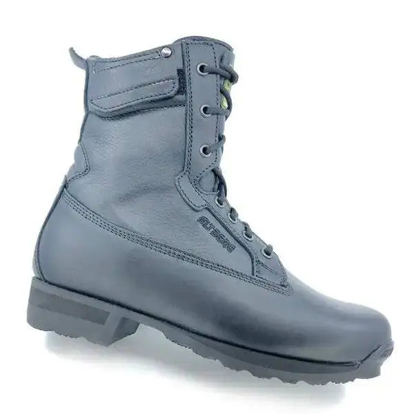 Altberg Falcon Pilot Black Boot MK3 in size 9 1/2 wide, featuring a durable leather and Cordura upper with improved lace stowage and reduced seams.  from  John Bull Clothing