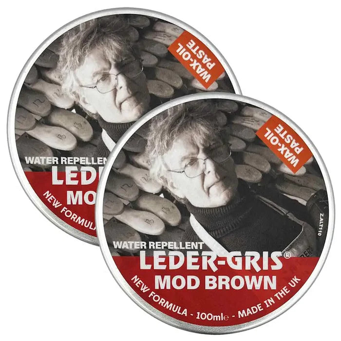 Altberg Leder-Gris Original Boot Wax Oil 80g - John Bull Clothing Mod Brown (2 Tins) from  John Bull Clothing