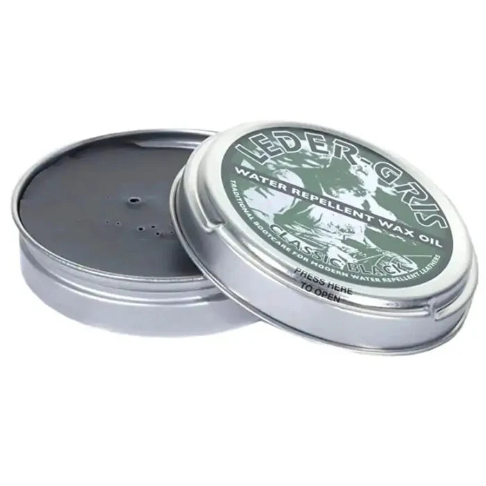 Altberg Leder-Gris Original Boot Wax Oil 80g - John Bull Clothing Black (1 Tin) from  John Bull Clothing