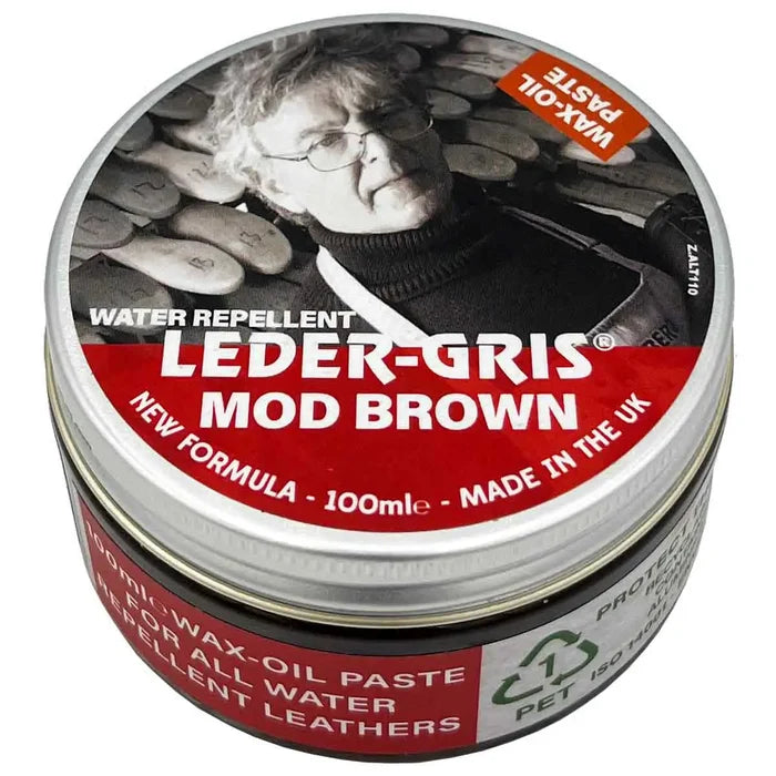 Altberg Leder-Gris Original Boot Wax Oil 80g - John Bull Clothing Mod Brown (1 Tin) from  John Bull Clothing