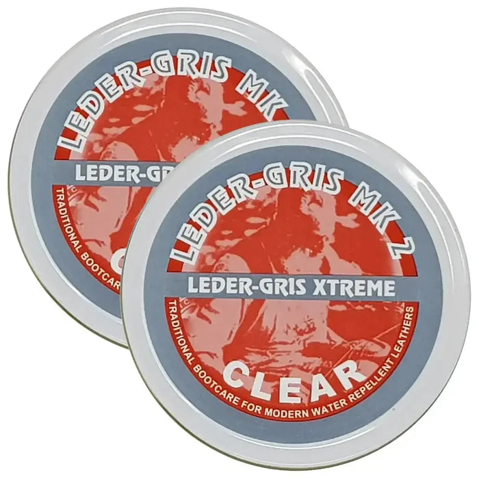 Leder-Gris Xtreme wax oil tin for shoe care and waterproofing 2 Tins from  John Bull Clothing