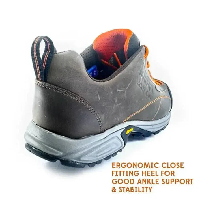 Rear view of Altberg Skipton Nubuck Leather Walking Shoe, featuring an ergonomic close-fitting heel for enhanced ankle support and stability.  from  John Bull Clothing