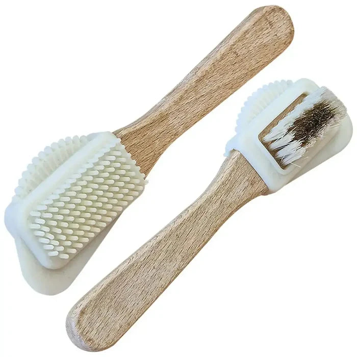 Suede cleaning brushes for Nubuck boots with wooden handles  from  John Bull Clothing