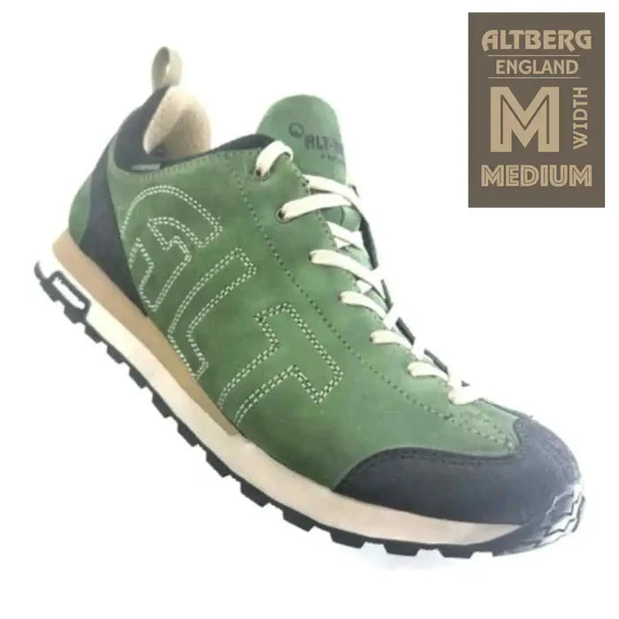 Altberg Wensley Waterproof Outdoor Shoe with Medium Fit Green from  John Bull Clothing