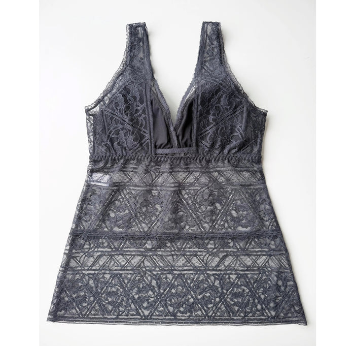 Amary All Lace Bra Camisole | Charcoal