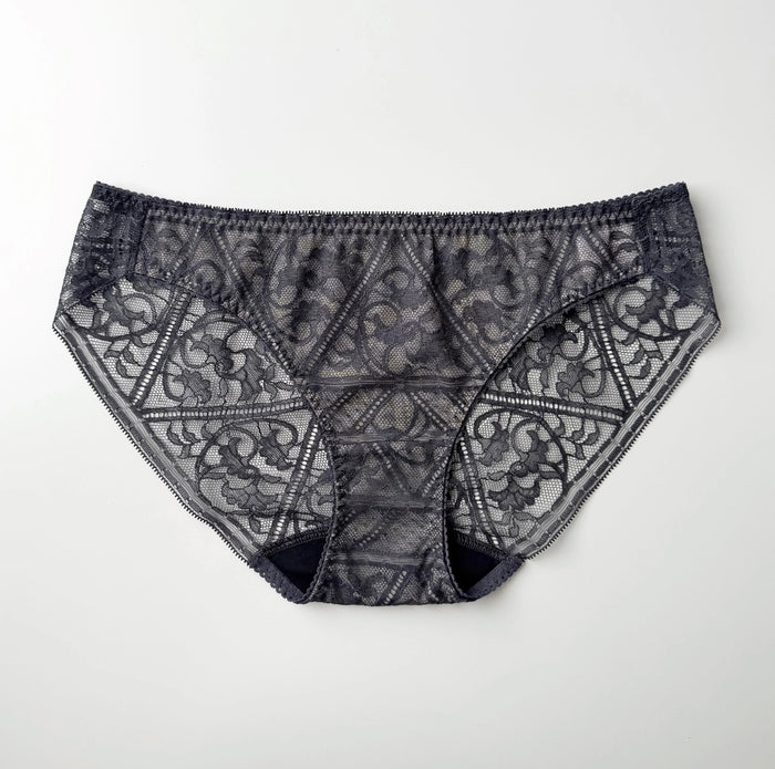 Amary Bikini | Charcoal ( Pink lining)
