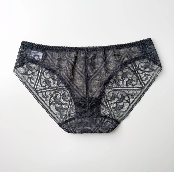 Amary Bikini | Charcoal ( Pink lining)
