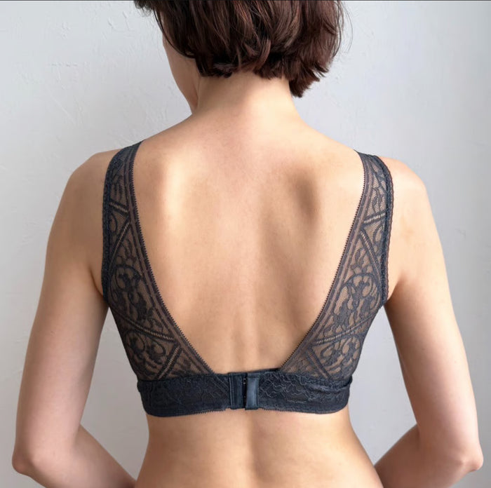 Amary Long Bralette | Charcoal