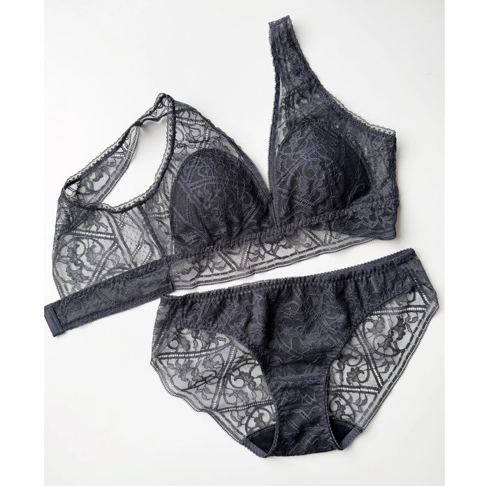 Amary Long Bralette | Charcoal