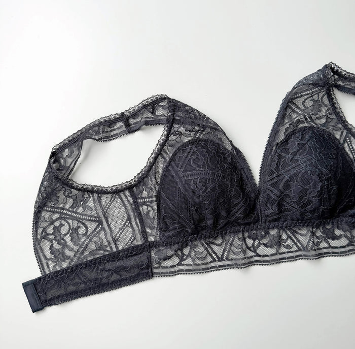 Amary Long Bralette | Charcoal