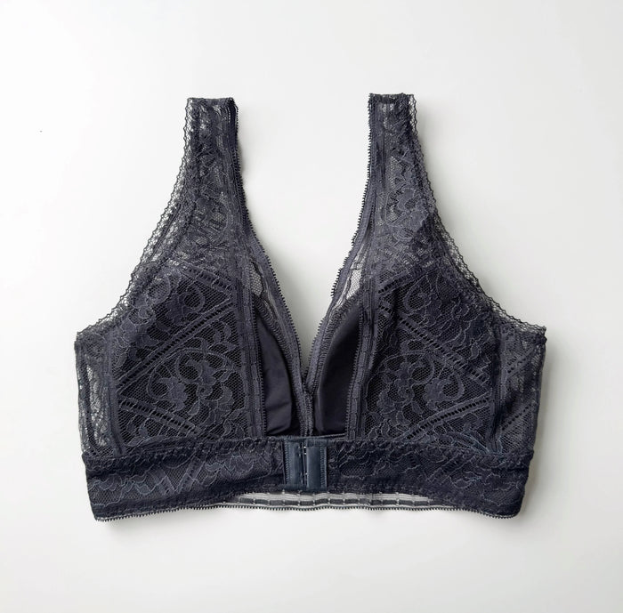 Amary Long Bralette | Charcoal